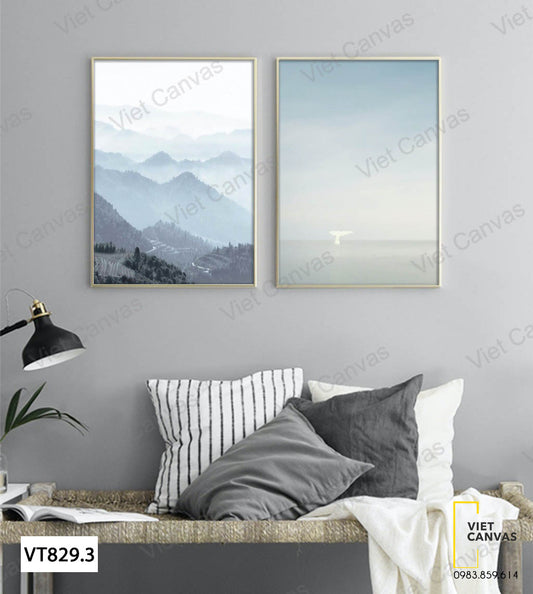 Bộ 2 Tranh Biển Và Núi - VT829.3