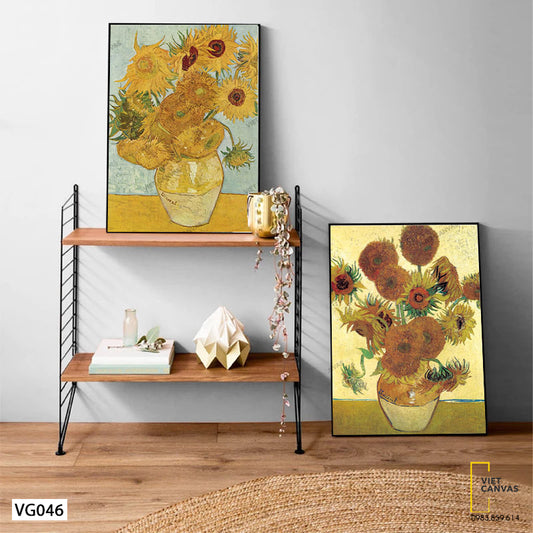 Bộ 2 Tranh Bình Hoa Van Gogh - VG046