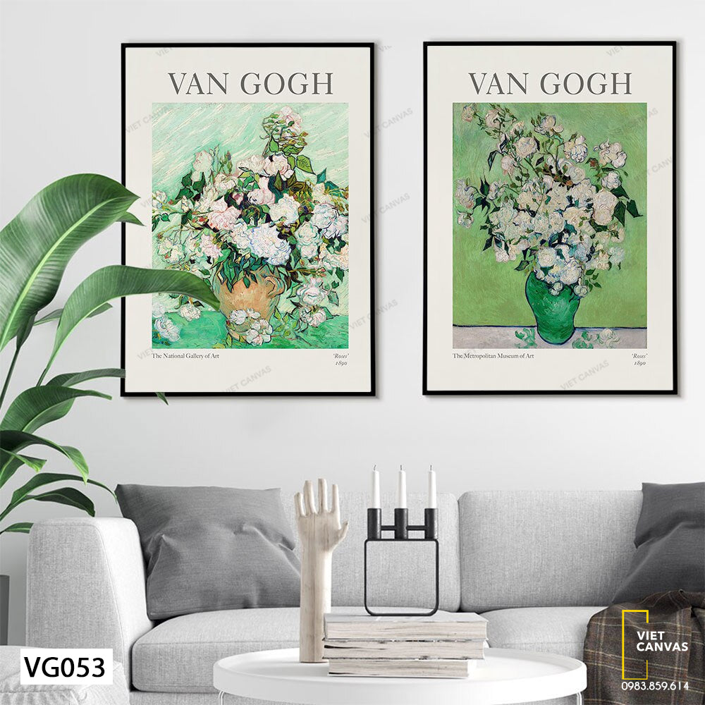 Bộ 2 Tranh Bình Hoa Van Gogh - VG053