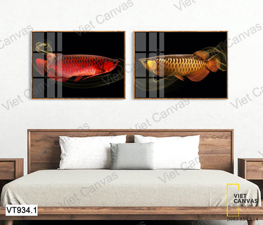 Bộ 2 Tranh Cá Rồng - VT934.1