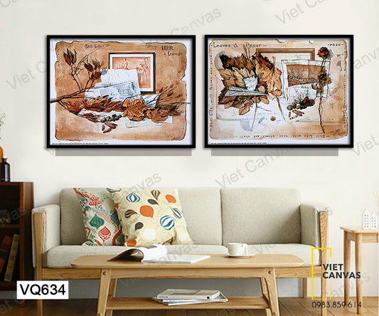 Bộ 2 Tranh Cành Lá Cây Khô - VQ634