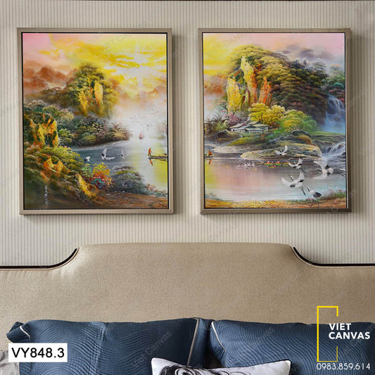 Bộ 2 Tranh Cảnh Vật Hữu Tình - VY848.3