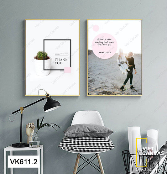 Bộ 2 Tranh Cảnh Vật Và Quotes - VK611.2