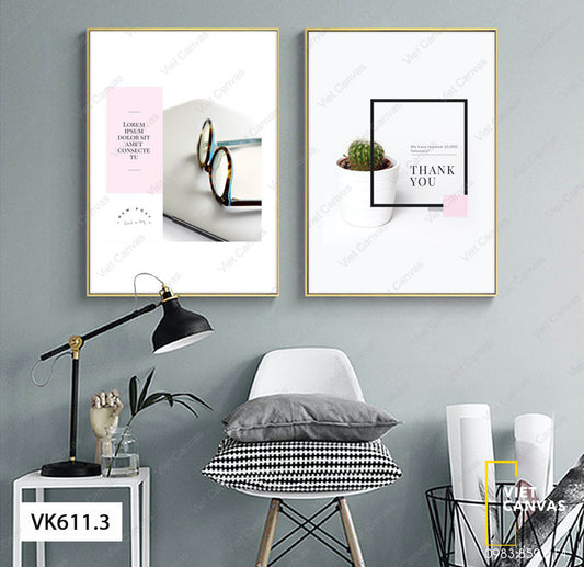 Bộ 2 Tranh Cảnh Vật Và Quotes - VK611.3