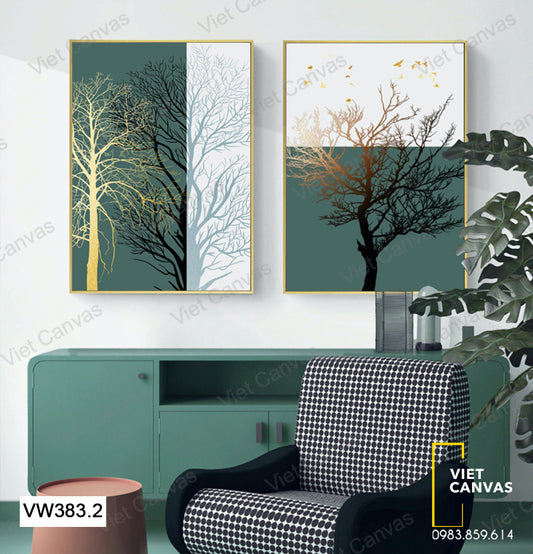 Bộ 2 Tranh Cây Rụng Lá - VW383.2