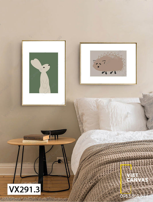 Bộ 2 Tranh Chú Thỏ Và Con Nhím - VX291.3