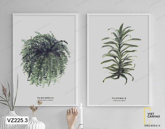 Bộ 2 Tranh Cỏ Cây Đáng Yêu - VZ225.3