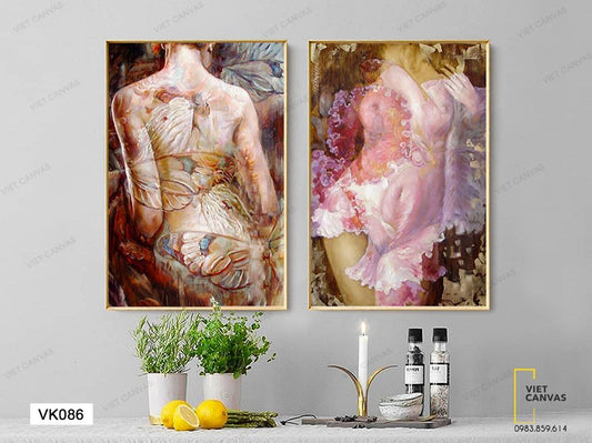 Bộ 2 Tranh Cô Gái Quyến Rũ - VK086