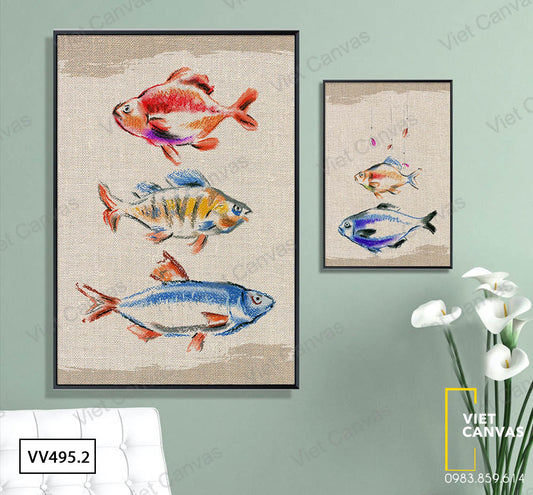 Bộ 2 Tranh Những Chú Cá Đại Dương - VV495.2