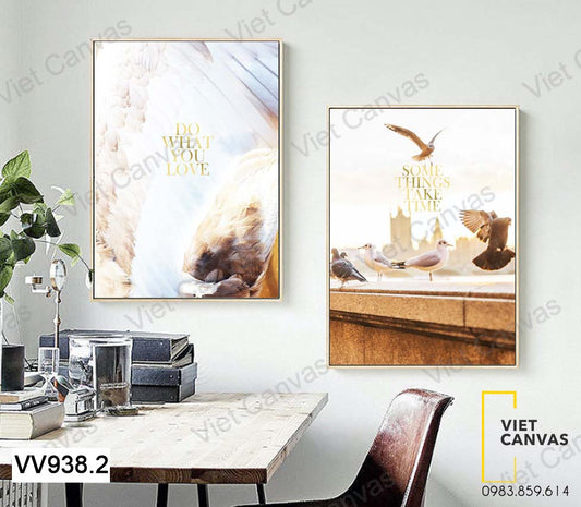 Bộ 2 Tranh Đàn Chim Bồ Câu - VV938.2
