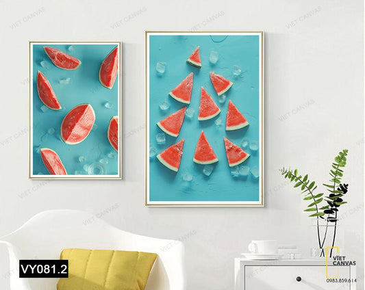 Bộ 2 Tranh Những Lát Dưa Hấu - VY081.2