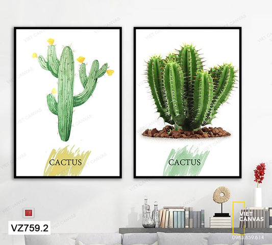 Bộ 2 Tranh Hai Cây Xương Rồng - VZ759.2