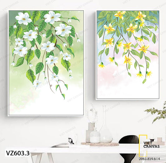 Bộ 2 Tranh Hoa Dã Quỳ - VZ603.3