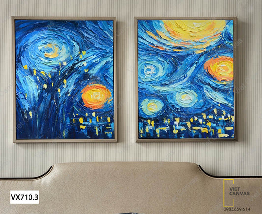 Bộ 2 Tranh Trừu Tượng Của Vangogh - VX710.3