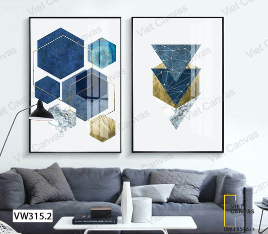 Bộ 2 Tranh Khối Hình Học - VW315.2
