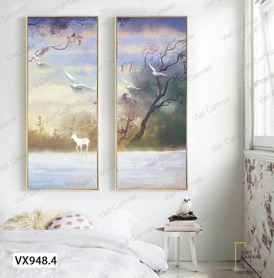 Bộ 2 Tranh Khu Rừng Mộng Mơ - VX948.4