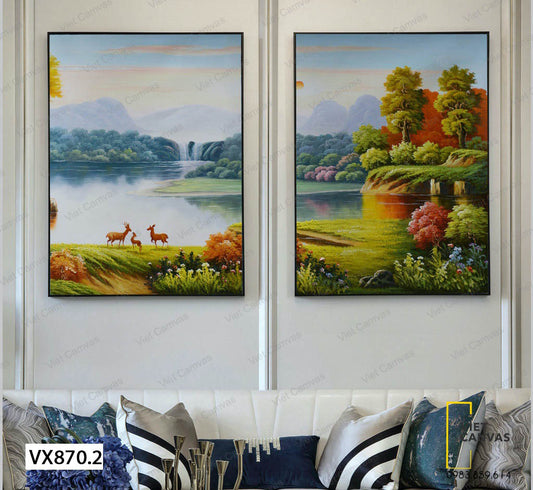Bộ 2 Tranh Khung Cảnh Trong Rừng - VX870.2