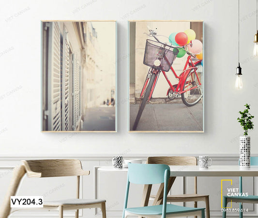 Bộ 2 Tranh Khung Cửa Và Xe Đạp - VY204.3