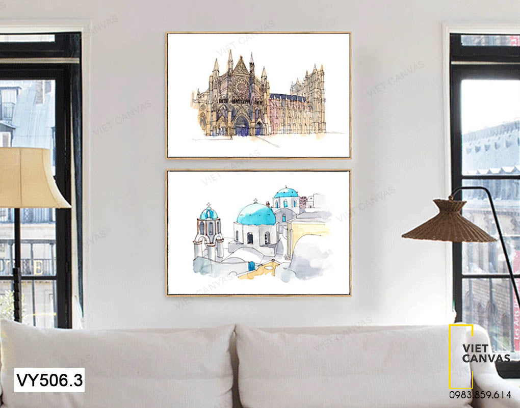 Bộ 2 Tranh Kiến Trúc Đặc Sắc - VY506.3