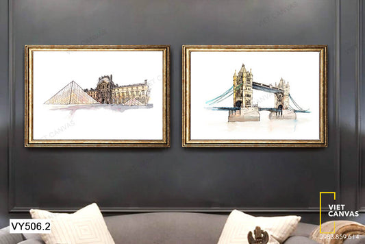 Bộ 2 Tranh Kiến Trúc Hiện Đại - VY506.2