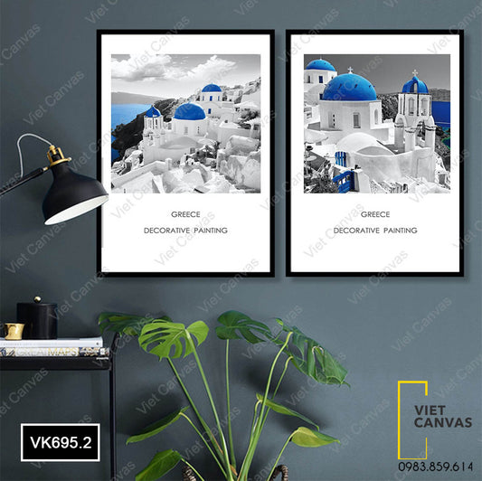 Bộ 2 Tranh Lâu Đài Trắng Sang Trọng - VK695.2