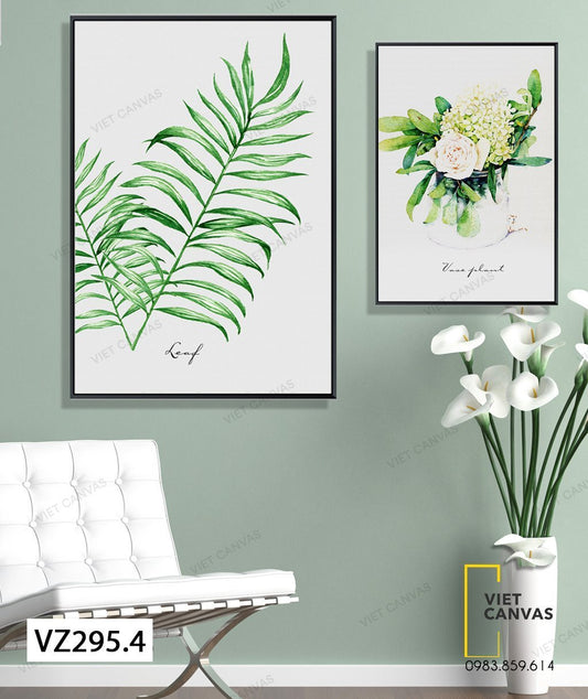 Bộ 2 Tranh Hoa Và Lá - VZ295.4