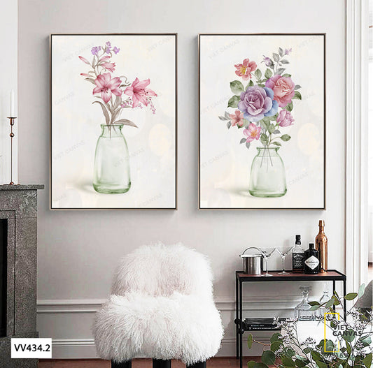 Bộ 2 Tranh Lọ Hoa - VV434.2