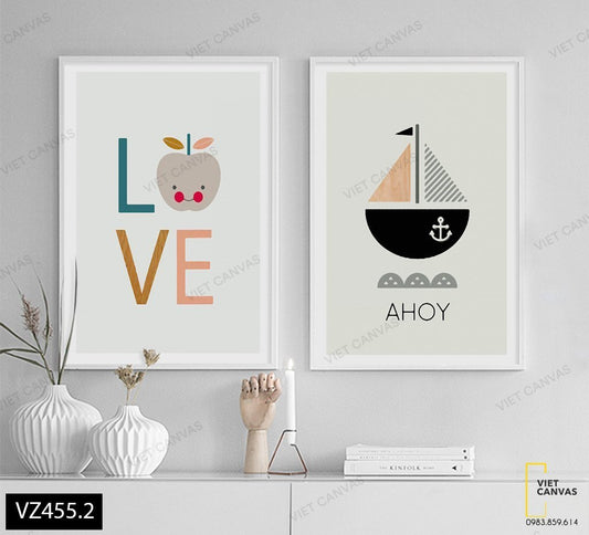 Bộ 2 Tranh Thuyền Và Quotes - VZ455.2