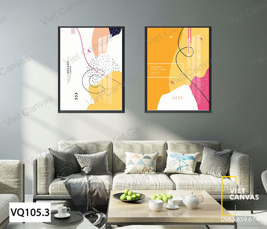 Bộ 2 Tranh Màu Sắc Đơn Giản - VQ105.3