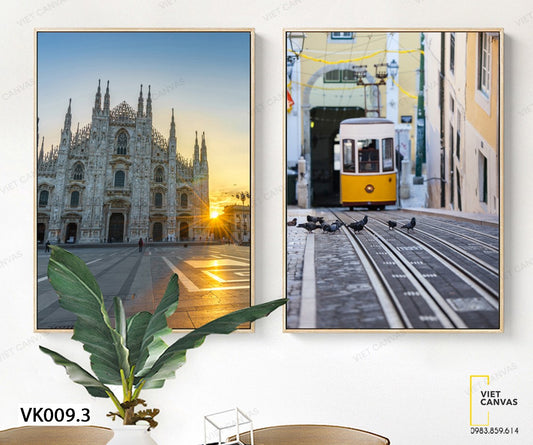 Bộ 2 Tranh Một Góc Thành Phố - VK009.3