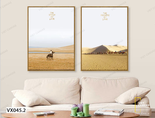 Bộ 2 Tranh Người Trên Sa Mạc - VX045.2
