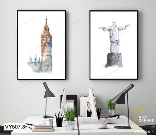 Bộ 2 Tranh Những Kỳ Quan Thiên Nhiên Thế Giới - VY507.3