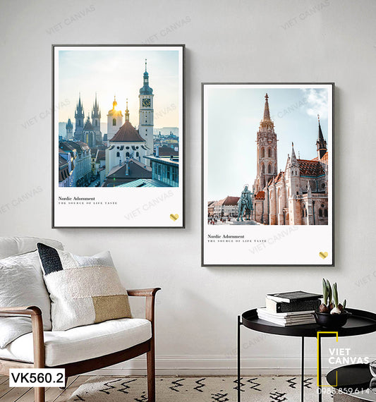 Bộ 2 Tranh Những Tòa Nhà Hiện Đại - VK560.2
