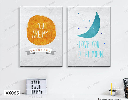 Bộ 2 Tranh Quotes Dễ Thương - VX065