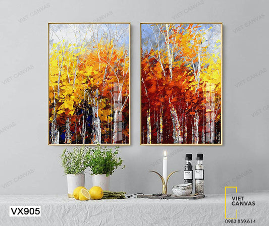 Bộ 2 Tranh Rừng Cây Ấn Tượng - VX905