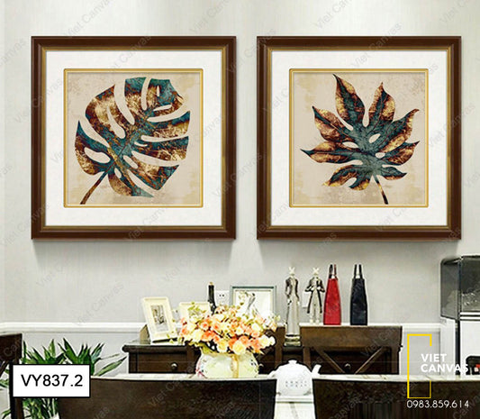 Bộ 2 Tranh Sắc Màu Lá Cây - VY837.2