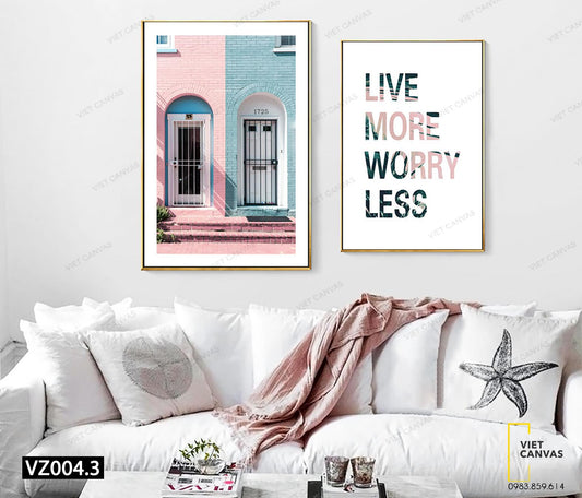 Bộ 2 Tranh Khung Cửa Sổ Và Quotes - VZ004.3