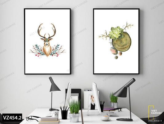 Bộ 2 Tranh Sừng Hươu - VZ454.2