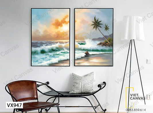 Bộ 2 Tranh Thiên Đường Ở Biển - VX947