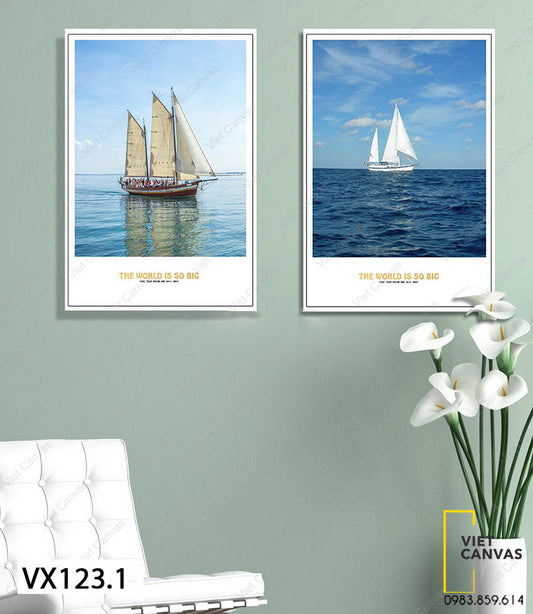 Bộ 2 Tranh Thuyền Và Biển - VX123.1
