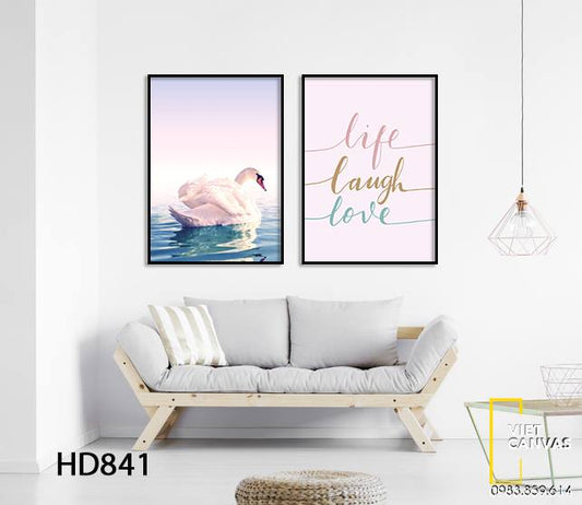 Bộ 2 Tranh Vẻ Đẹp Thiên Nga Và Quotes - HD841