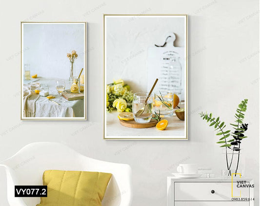 Bộ 2 Tranh Water And Lemon - VY077.2