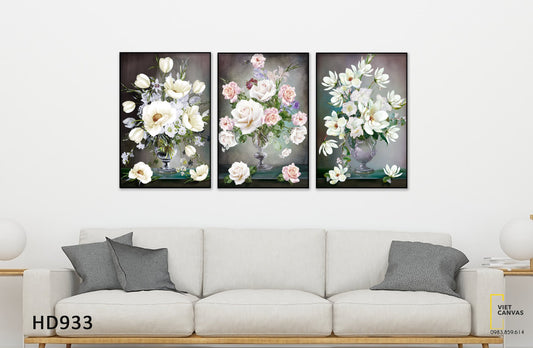 Bộ 3 Tranh Những Lọ Hoa Xinh - HD933