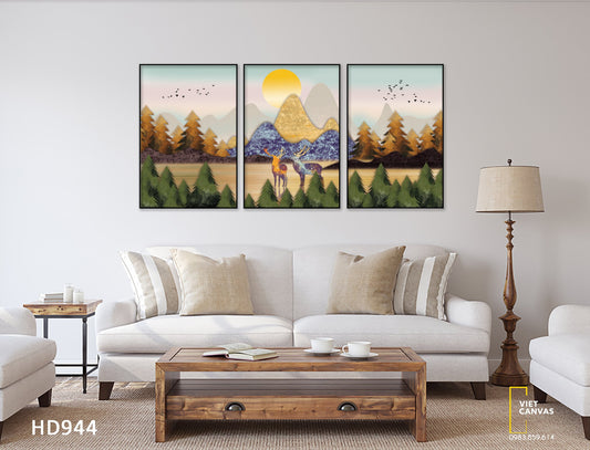 Bộ 3 Tranh Rừng Núi Bát Ngát - HD944