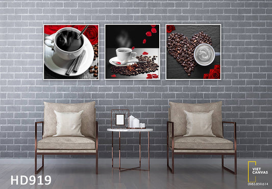 Bộ 3 Tranh Tách Cà Phê - HD919