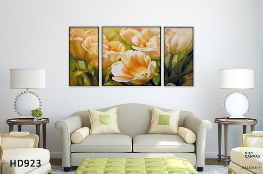 Bộ 3 Tranh Vườn Hoa Xinh Xắn - HD923