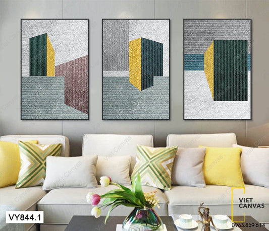 Bộ 3 Tranh Khối Hình Ảo Giác - VY844.1