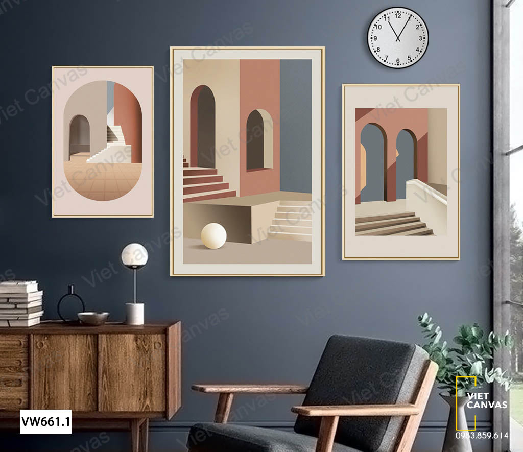 Bộ 3 Tranh Bậc Cầu Thang - VW661.1