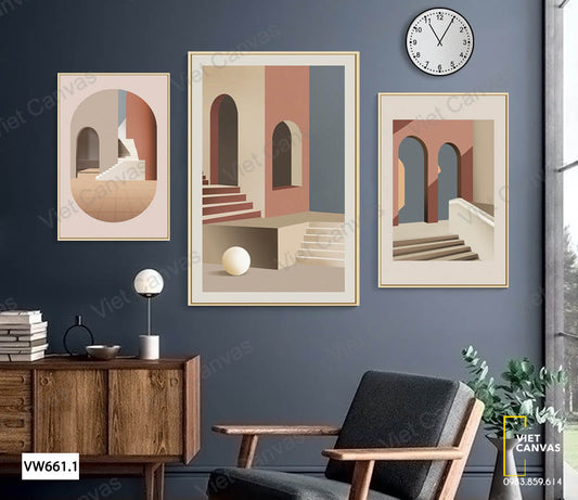 Bộ 3 Tranh Bậc Cầu Thang - VW661.1