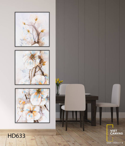 Bộ 3 Tranh Bạch Lan - HD633
